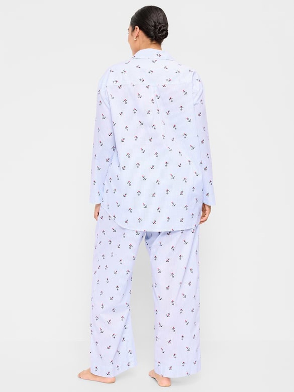 NWT Old Navy Women’s Poplin Pajama Pant Set Anchor Print - Picture 3 of 9